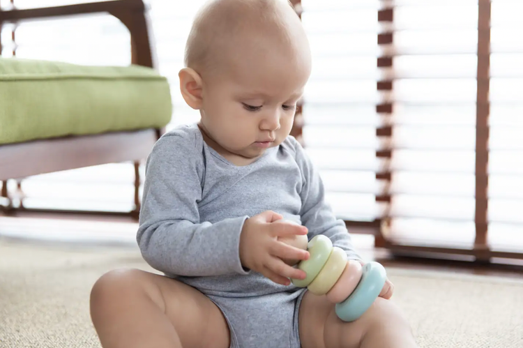 The PlanToys First Stacking Ring is a new take on a classic design. Great for encouraging hand-eye coordination, little ones can stack and unstack as well as practic