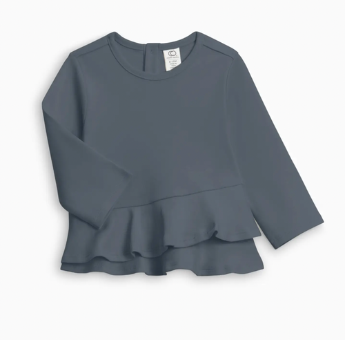 



Our Edith Ruffle Hem Top is the perfect addition to your little's closet. Whether you dress it up, or keep it casual, your child is bound to look adorable with t