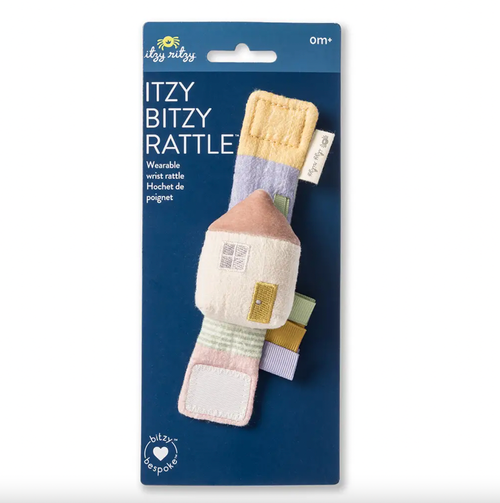 Shake It, Babe! Our Itzy Bitzy Rattle™ wrist rattle is sure to captivate and delight baby with every move they make. Made of soft natural cotton fabric, it easily at