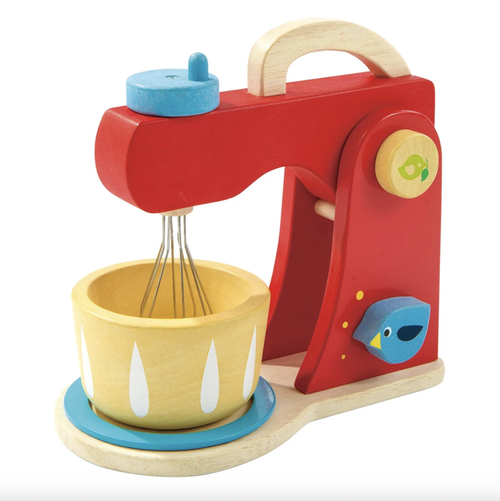 Introduce your children to the fun of baking with this mixing set. It can lift, lower and adjust speed with real clicking dial just like a real mixer! Use the rollin