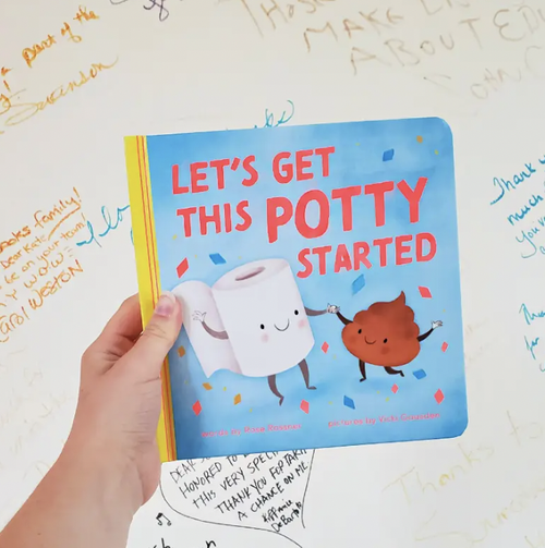 Let’s Get This Potty Started by Rose Rossner
Remind your little pee-nut that they're turd-ally great with this pun-derful potty book for babies and toddlers, the per