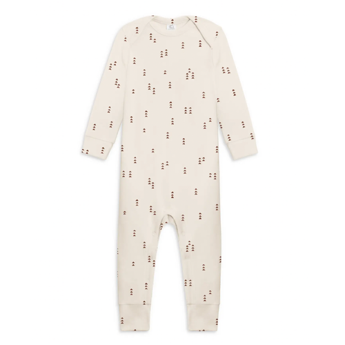 This comfy-cozy romper is the perfect piece for your baby’s wardrobe! Mindfully made, with lapped shoulders and leg snap up seams with backing for increased comfort 