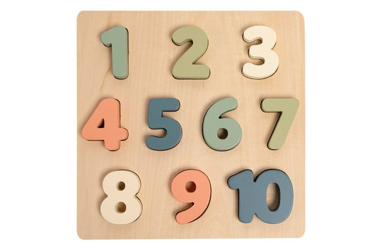Your little baby girl or baby boy will love playing and learning their numbers with this adorable wooden puzzle by Pearhead!
• Includes wooden 1-10 number puzzle in 